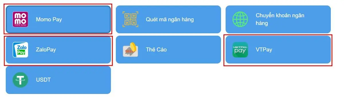 nạp tiền Vin777 - ví điện tử