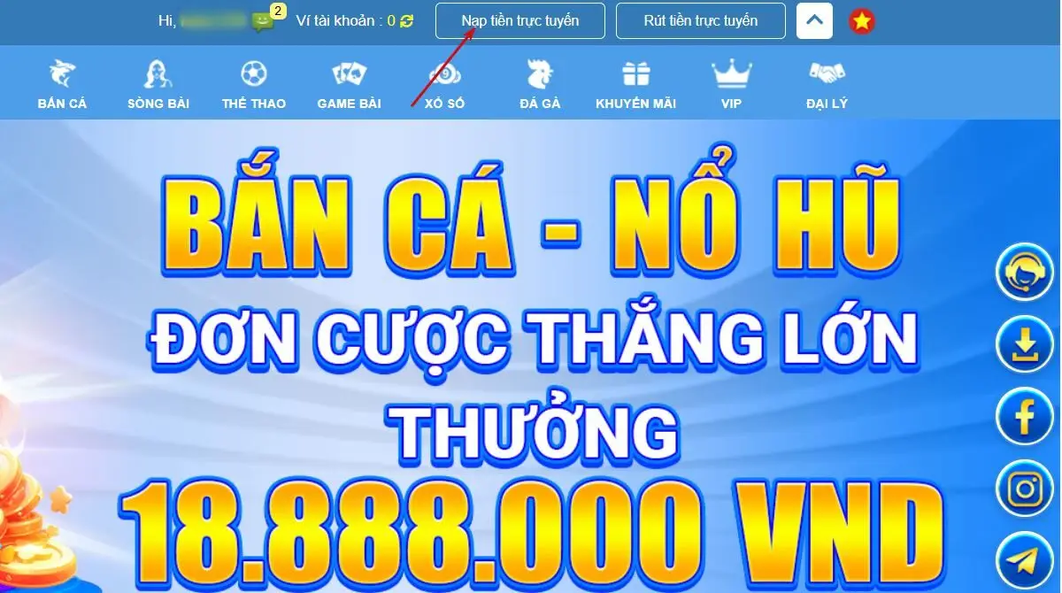 Nạp tiền trực tuyến